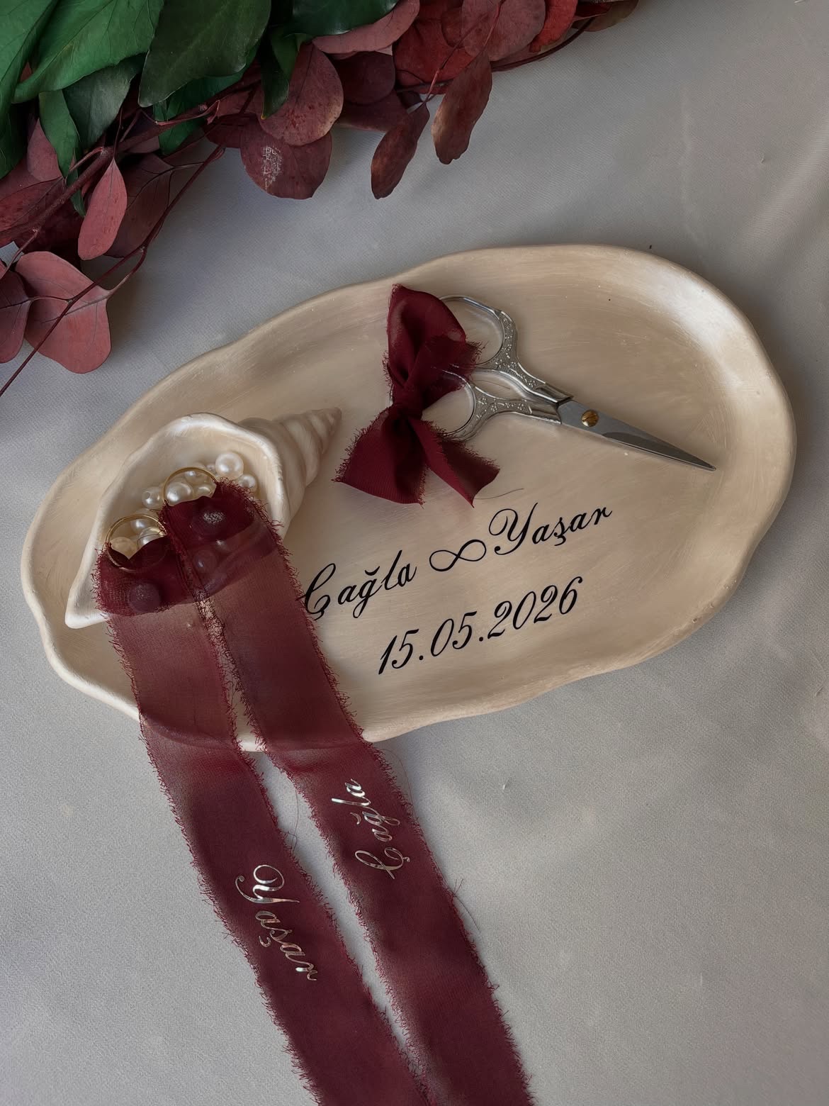 Kişiye Özel Söz & Nişan Makas Seti - Hediyelik